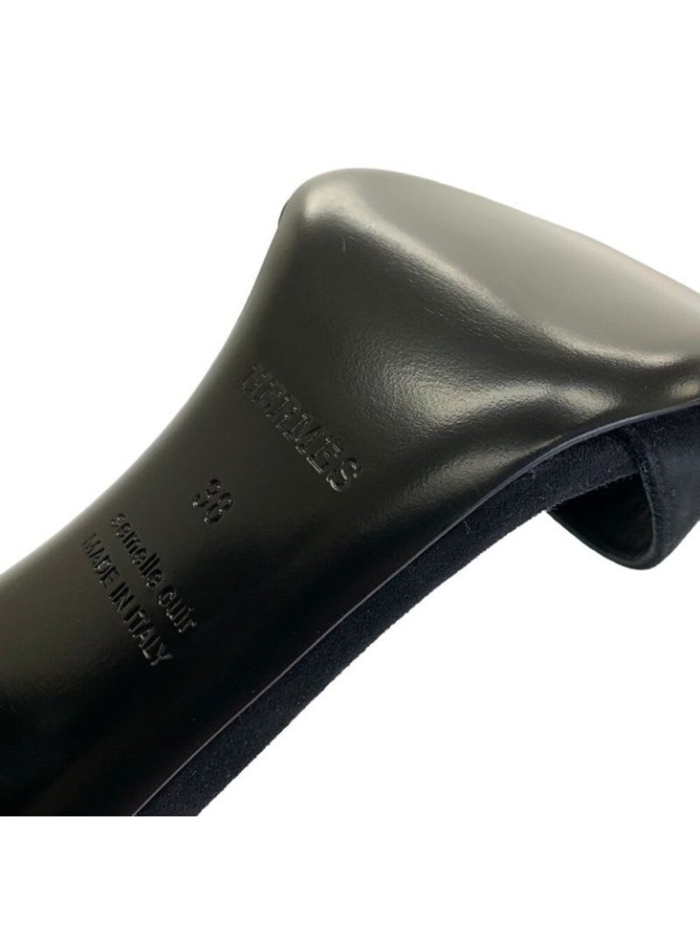 Hermes Dolly Sandals Shoes Suede Black Party - Picture 8 of 10